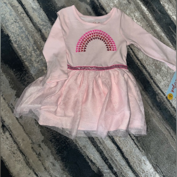 NWT pink heart rainbow tulle dress - Picture 4 of 4